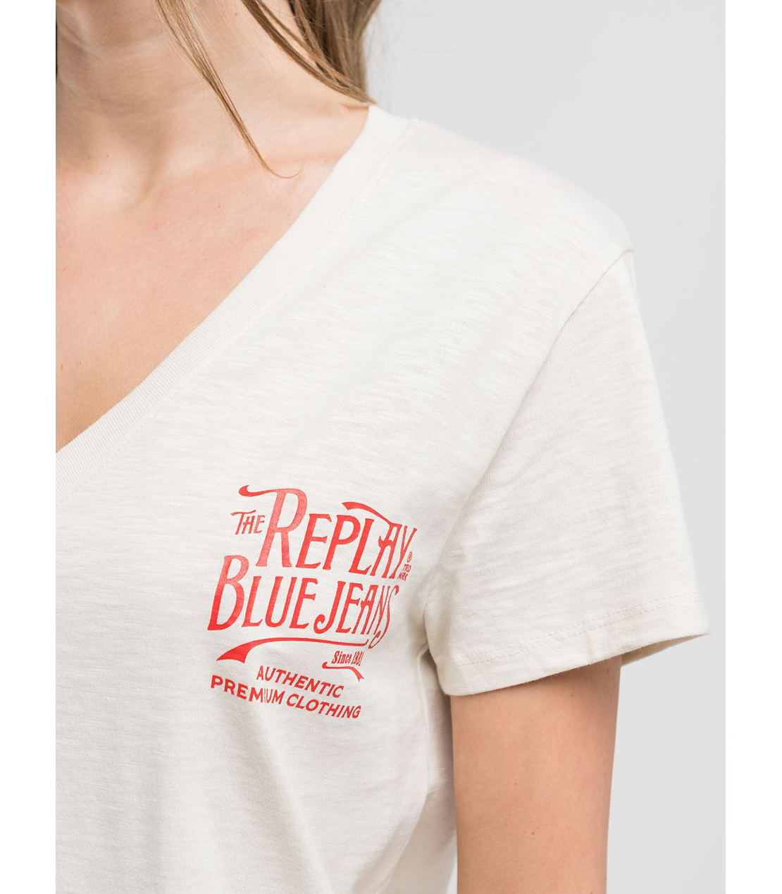 オーバーフィットスラブジャージーVネックTシャツ 詳細画像 バターホワイト 6